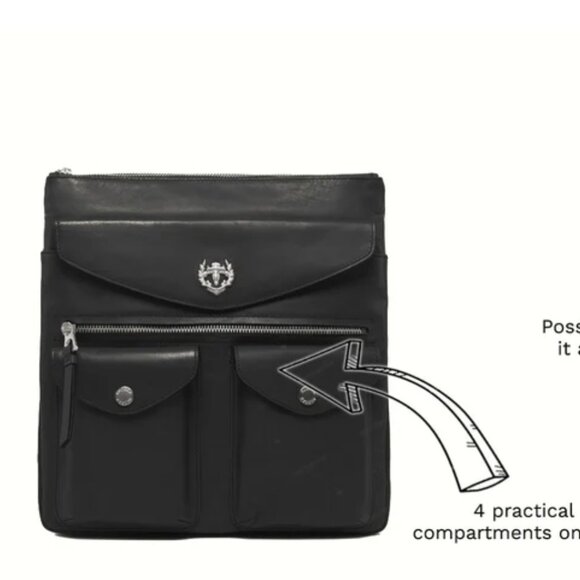 RUDSAK Leather Sully Crossbody Bag Backpack Purse All Saints Coach Mackage - Picture 2 of 11